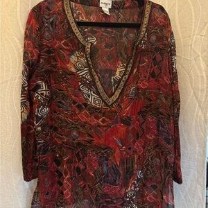 Chico's Multicolor Patterned Blouse